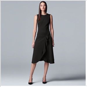 Simply Vera Wang Black Sleeveless Ponte Dress